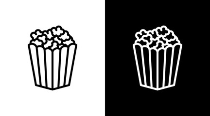 Popcorn  White Icon Set Design