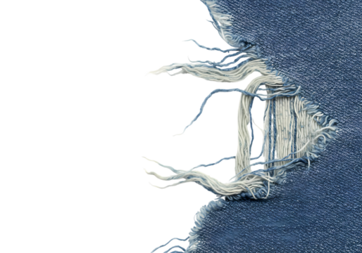 Distressed denim texture with frayed edges for design