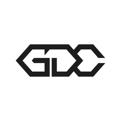 GDC Letter Initial logo design template vector illustration