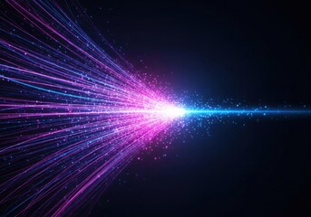 Digital data stream abstract background. high-speed network flow