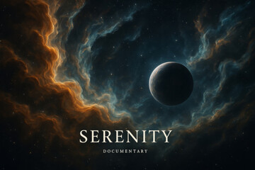 Cinematic Deep Space Artwork Featuring Planet and Nebula Swirls