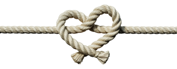 rope with heart knot PNG