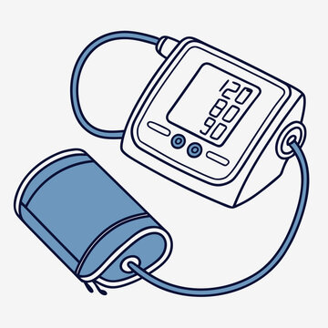 Illustration of a blood pressure monitor