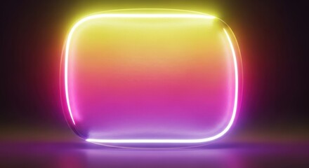 Captivating gradient sphere illuminated by vibrant neon light creates a modern, abstract backdrop for dynamic designs and futuristic concepts.