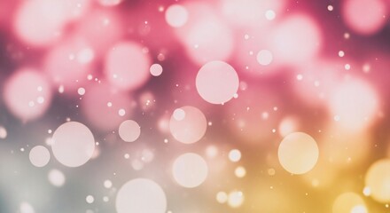 Shimmering abstract background with soft focus bokeh lights, radiating a beautiful spectrum of warm and cool colors, perfect for festive and dreamy design aesthetics