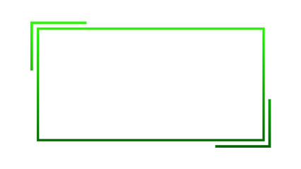 Green Minimalist Rectangle Frame Vector - Geometric Border Outline Graphic Design