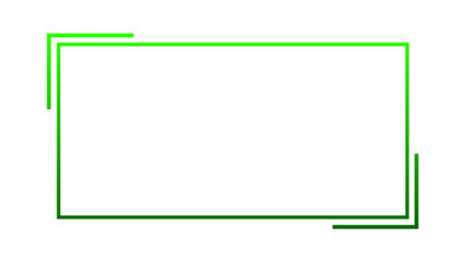 Green Minimalist Rectangle Frame Vector - Geometric Border Outline Graphic Design