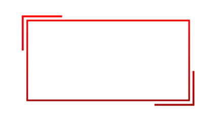 Red Minimalist Rectangle Frame Vector - Geometric Border Outline Graphic Design