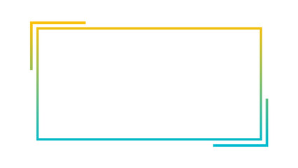 Gradient Minimalist Rectangle Frame Vector - Geometric Border Outline Graphic Design