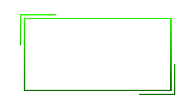 Green Minimalist Rectangle Frame Vector - Geometric Border Outline Graphic Design