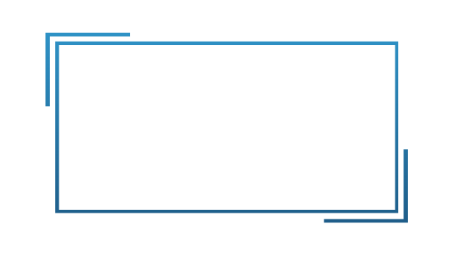 Blue Minimalist Rectangle Frame Vector - Geometric Border Outline Graphic Design