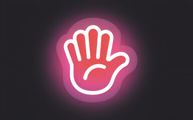 stop hand sign gesture for warning and safety
