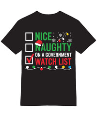 Government Watch List Funny Naughty Christmas Tee