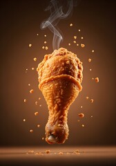 Crispy Fried Chicken Drumstick with Steam and Spice Sprinkles

Kategori Adobe Stock: Food and Drink
