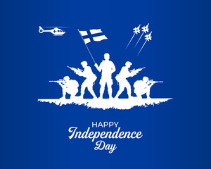 Finland Independence Day. Holiday concept. 6 December. Template for background with banner, poster and card. flat illustration. Jpeg format.