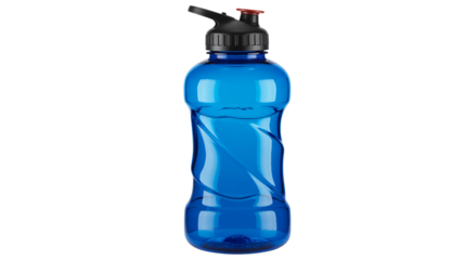 Vibrant blue reusable sports water bottle with secure flip-top lid perfect for active lifestyles and hydration on the go