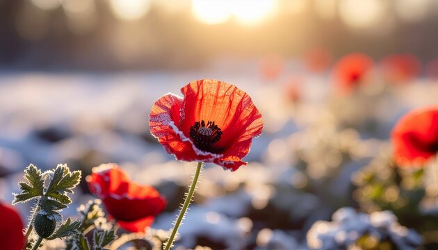 red poppy flower - Powered by Adobe