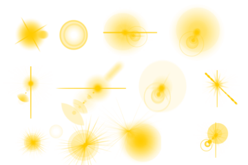 Abstract yellow graphic elements