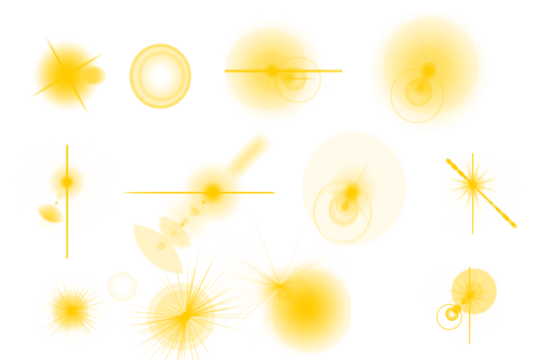 Abstract yellow graphic elements