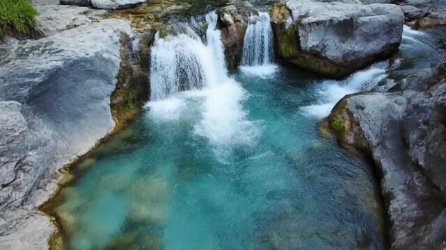 Beauty natural waterfall 