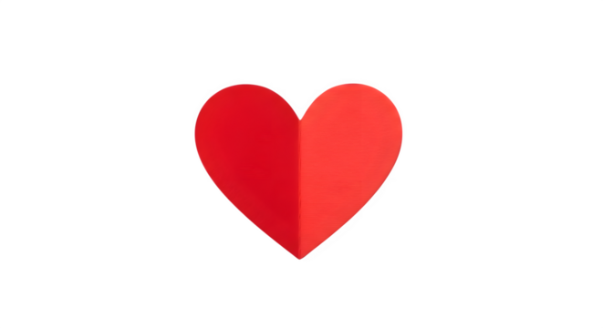 A simple red heart symbol with a subtle shadow isolated on transparent background - Powered by Adobe