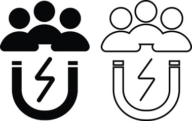 User engagement icon. Customer interaction symbols. Feedback and loyalty signs. Social Engagement Icons
