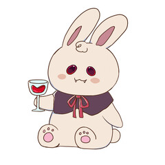 Halloween Cute Bunny Vampire