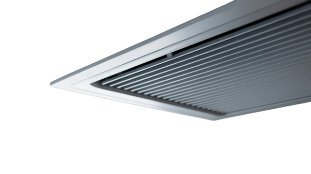 Modern ventilation system with sleek lines, perfect for contemporary interiors. Ideal for architects, designers, and HVAC professionals visualizing spaces.