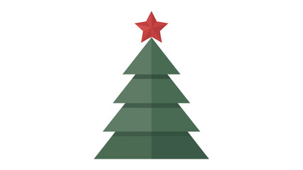 Christmas Tree of Festivity: A simple yet cheerful depiction of a decorated evergreen tree, a symbol of hope and togetherness during the Christmas holiday season.