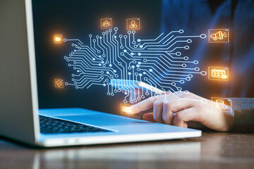 Exploring artificial intelligence technology through interactive data visualization on a laptop
