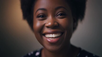 Radiant Skincare Portrait Of A Smiling Woman With Smooth Skin Under Soft Studio Lighting Essentials