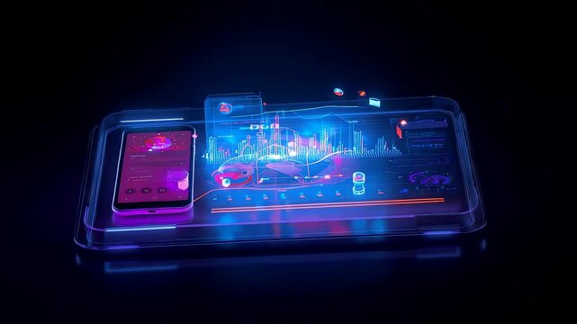 Custom Mechanical Keyboard with Transparent Case and Vibrant RGB LED Lighting on Dark Background