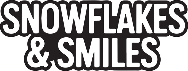 Spread winter joy with this snowflakes and smiles design, a perfect element for holiday cards, seasonal promotions, and heartwarming festive projects