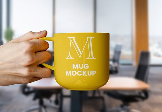 Office Ceramic Mug Mockup