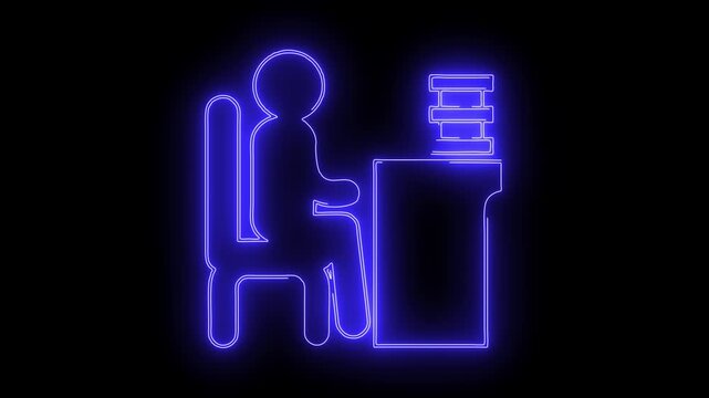 presentation icon viduo neon animation