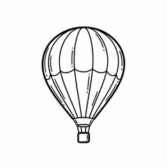 Obraz premium Hot air balloon outline illustration on a white background 
