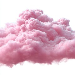 cloud formation with soft pink and purple hues against a white background