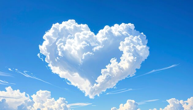 Heart Shaped Cloud in a Blue Sky.