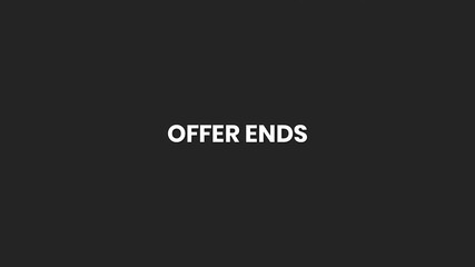 Offer Ends Minimal Text Animation 4K – Closing Sale Reminder for Promotional Campaigns