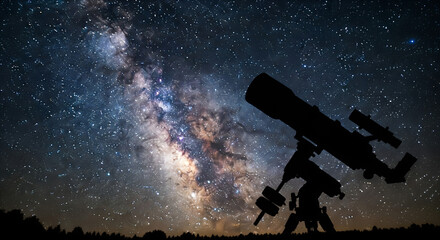 Explore the universe, witness the Milky Way galaxy through a telescope, and ignite your sense of wonder and discovery under a starry night sky.