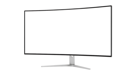 Curved ultrawide computer monitor