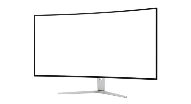 Curved ultrawide computer monitor