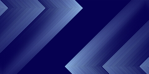 Abstract line blue background with dynamic effect. Motion vector illustration with white line decoration. Trendy dark navy blue gradient.