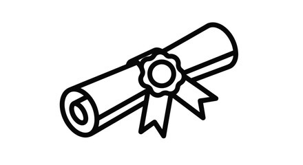 Celebrate academic achievement with a classic diploma scroll icon symbolizing success knowledge and earned recognition for graduation or awards, Generative AI