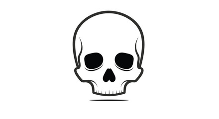 Striking minimalist skull graphic conveys danger mystery and edgy style for bold designs and impactful branding concepts, Generative AI