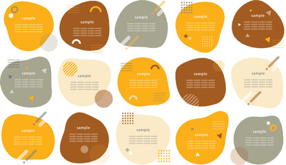 ゆるやかな丸いフレーム（イエロー・ブラウン系）