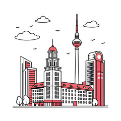 vector illustration of city skyline