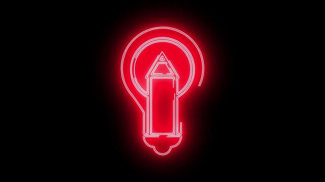  Creative process icons viduo neon animation