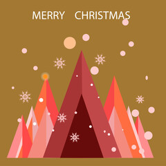 Geometric Christmas tree illustration