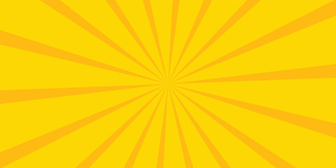 Obraz premium Yellow comic sunburst background. abstract sunburst brochure design template. sun rays cartoon illustration